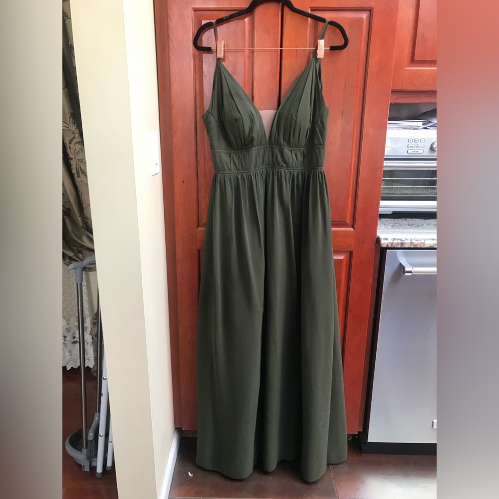 Revelry Olive Green Long Dress